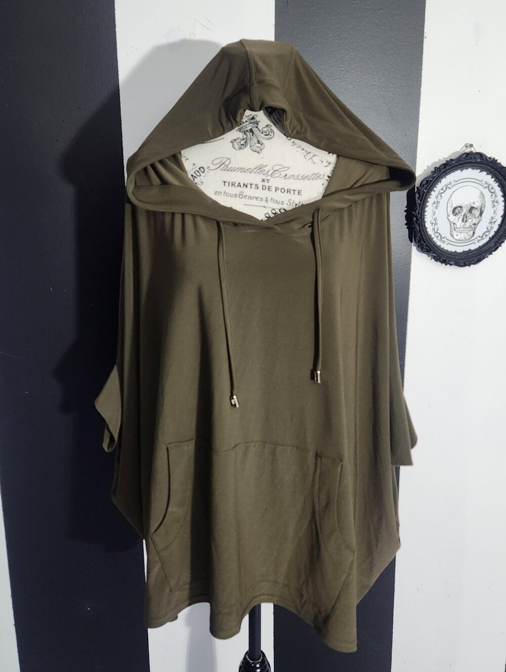 Joseph Ribkoff Olive Green Hooded Top